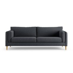 Habitat Newington Fabric 4 Seater Sofa - Charcoal - Ash Leg