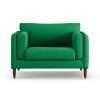Habitat Newington Fabric Cuddle Chair - Green - Dark Leg