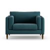 Habitat Newington Fabric Cuddle Chair - Teal - Dark Leg