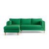 Habitat Newington Left Hand Corner Sofa - Green - Ash Leg