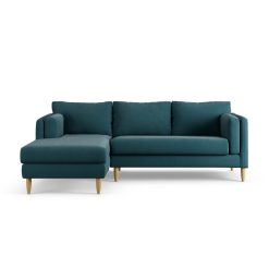 Habitat Newington Left Hand Corner Sofa - Teal - Ash Leg