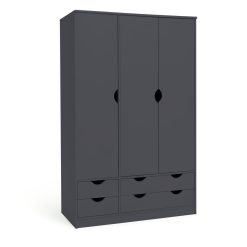 Habitat Pagnell 3 Door 4 Drawer Wardrobe - Grey