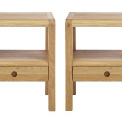 Habitat Radius 1 Drawer Set of 2 Bedside Tables - Oak