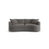 Habitat Sacha Fabric 3 Seater Sofa - Charcoal - Ash Leg