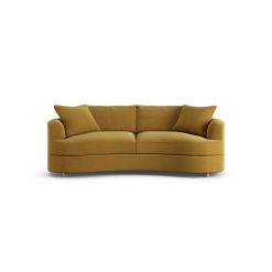 Habitat Sacha Fabric 3 Seater Sofa - Gold - Ash Leg