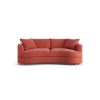Habitat Sacha Fabric 3 Seater Sofa - Papaya - Ash Leg