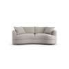 Habitat Sacha Fabric 3 Seater Sofa - Stone - Ash Leg