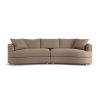 Habitat Sacha Fabric 4 Seater Sofa - Biscuit - Ash Leg
