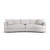 Habitat Sacha Fabric 4 Seater Sofa - Natural - Ash Leg