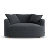 Habitat Sacha Fabric Cuddle Chair - Charcoal - Ash Leg