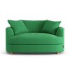 Habitat Sacha Fabric Cuddle Chair - Emerald Green - Ash Leg