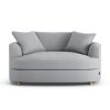 Habitat Sacha Fabric Cuddle Chair - Grey - Ash Leg