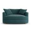 Habitat Sacha Fabric Cuddle Chair - Teal - Ash Leg