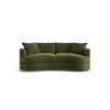 Habitat Sacha Velvet 3 Seater Sofa - Moss Green - Ash Leg