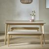 Habitat Skandi Oak Dining Table & 2 Oak Benches