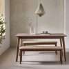 Habitat Skandi Walnut Dining Table & 2 Walnut Benches