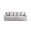 Habitat Swift Fabric 3 Seater Sofa - Natural - Dark Leg