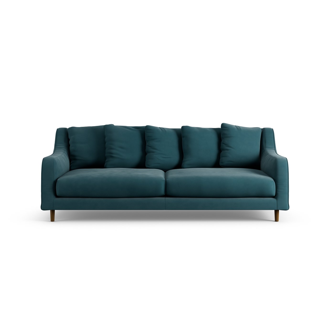 Habitat Swift Fabric 3 Seater Sofa - Teal - Dark Leg