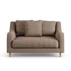 Habitat Swift Fabric Cuddle Chair - Biscuit - Ash Leg