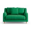 Habitat Swift Fabric Cuddle Chair - Green - Ash Leg