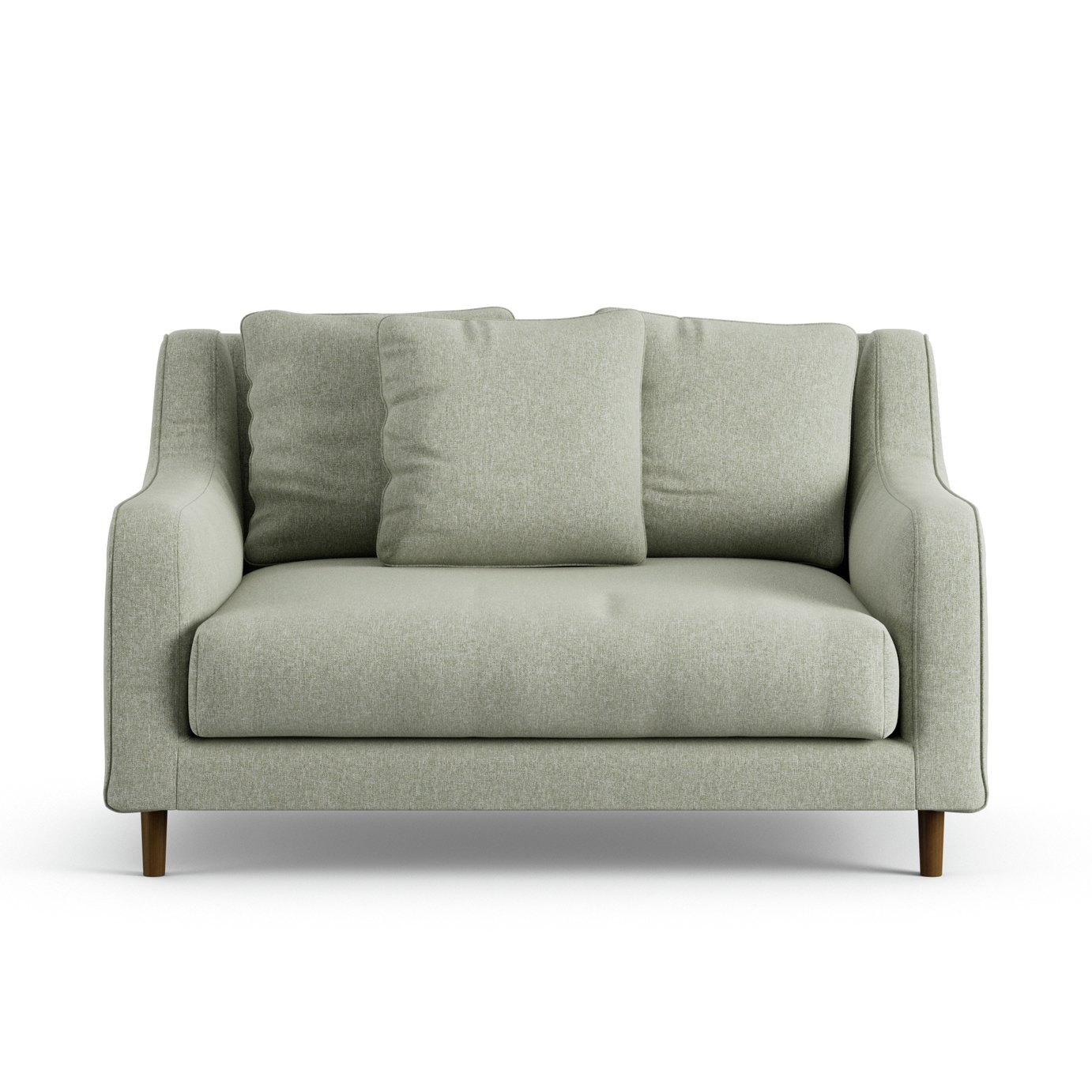 Habitat Swift Fabric Cuddle Chair - Sage Green - Dark Leg