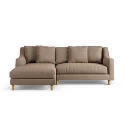 Habitat Swift Left Hand Corner Sofa - Biscuit - Ash Leg