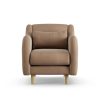 Habitat Turnmill Velvet Armchair - Latte - Ash Leg