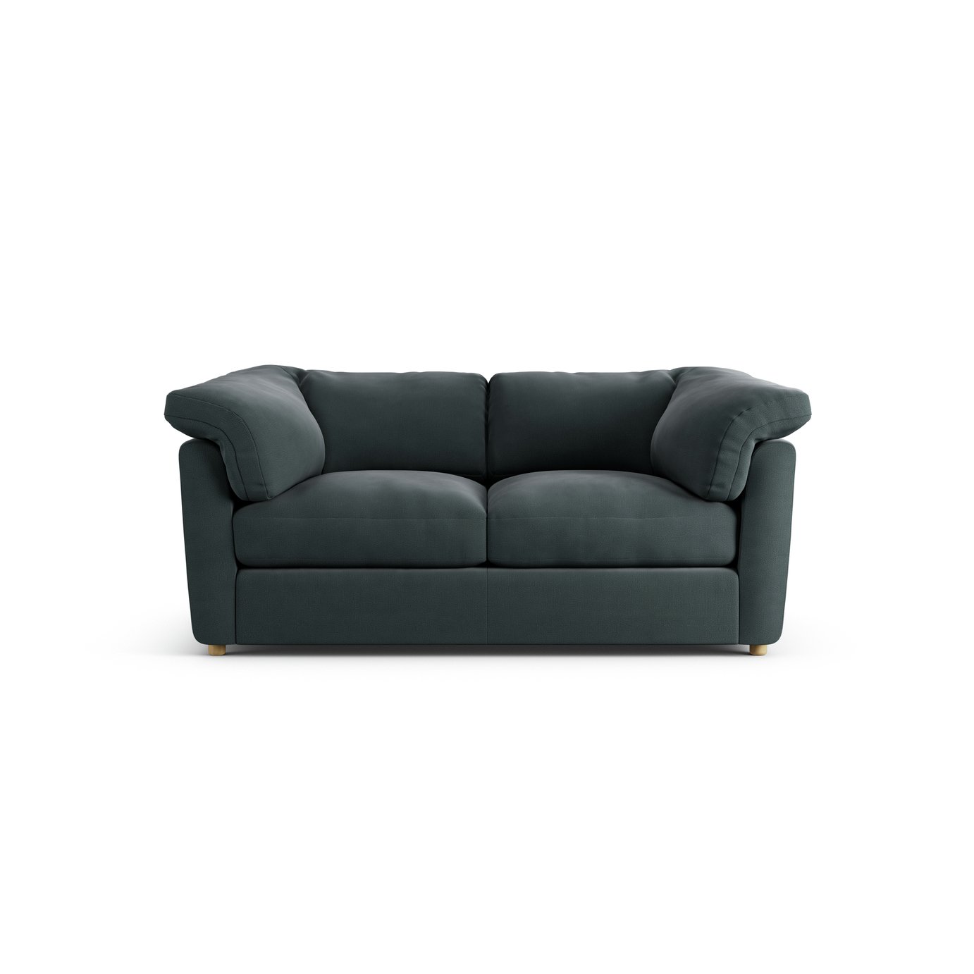 Habitat Wynn Fabric 2 Seater Sofa - Charcoal - Ash Leg