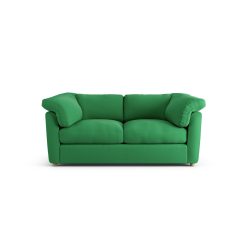 Habitat Wynn Fabric 2 Seater Sofa - Emerald Green - Ash Leg