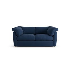 Habitat Wynn Fabric 2 Seater Sofa - Navy Blue - Ash Leg