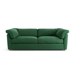 Habitat Wynn Fabric 4 Seater Sofa - Green - Ash Leg