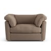Habitat Wynn Fabric Cuddle Chair - Biscuit - Ash Leg