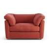 Habitat Wynn Fabric Cuddle Chair - Papaya - Ash Leg