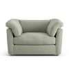 Habitat Wynn Fabric Cuddle Chair - Sage Green - Ash Leg