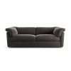 Habitat Wynn Velvet 4 Seater Sofa - Slate Grey - Ash Leg