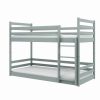 Modern Grey Mini Bunk Bed with Safety Rails and Foam Mattresses