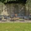 Pacific Bazel 4 Seater Metal Garden Sofa Set - Grey
