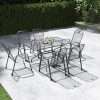 Pacific Savoy 6 Seater Metal Patio Set - Grey