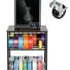 AHOWPD 3D Printer Stand with Filaments Storage - 3D Printer Table Filament Storage Rack Heavy Duty 3D Printer Cart Desk with Wheels for Workshop Studio Office