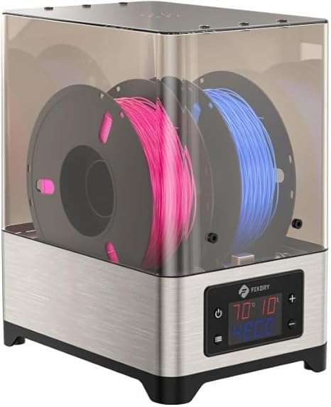 Hlieeosfcn Filament Dryer 70℃ 3D Printer Filament Dryer 110W PTC Heater Filament Dryer Box Reduce Humidity Temperature Timing Control Dehydrator Box Compatible with 1.75mm...
