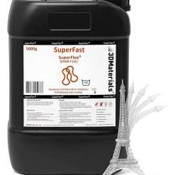 Superflex 3D Printer Resin, Softness 80A Simulating Flexible Rubber, Made in Korea by 3DMaterials (5000g, Clear)