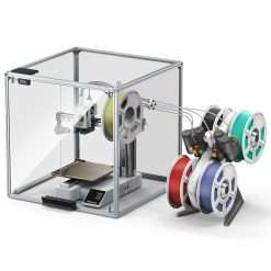 TOPCUBE 3D Printer Enclosure for Bambu Lab A1 Mini Combo, 360° Transparent Acrylic Enclosure with LED Light, Odor Isolation Noise Reduction Constant Temperature 3D Printer Cover...