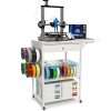 Yumkfoi - 3D Printer Stand Table with Filament Storage, Foldable and Mobile Workstation Computer Cart with Filament Spool Holder Accessories