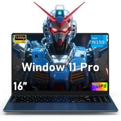 16 Inch Laptop Computer, Gaming Laptop 2025, 16GB RAM 512GB SSD, N150 Processor(Up to 3.6GHz), FHD 1920 * 1200, 180° Open, Backlit, BT4 WIFI5, Windows 11 Pro, 6000mAh/46.2Wh,...