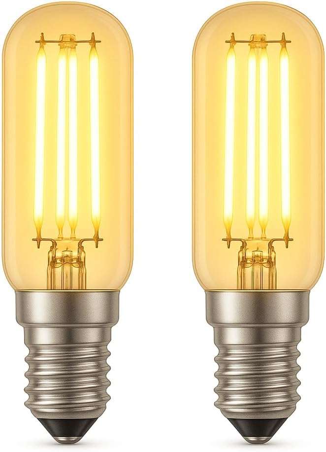 5W E14 LED Cooker Hood Light Bulb (50W Equivalent) 230V (Pack of 2) for Extractor Fans, Cooker Hoods and Appliances | 2700K Warm White | Non-Dimmable | T25 Shape | Pygmy/Small...
