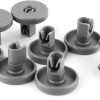 8 Pcs Dishwasher Spare Rolls Parts Baskets Kits for AEG Favorit Privileg Zanussi Dishwasher Cleaner Liquid