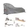 Aaaspark rowing machine cover, fitness equipment protective cover, waterproof, dustproof and sunscreen, indoor and outdoor universal,gray.