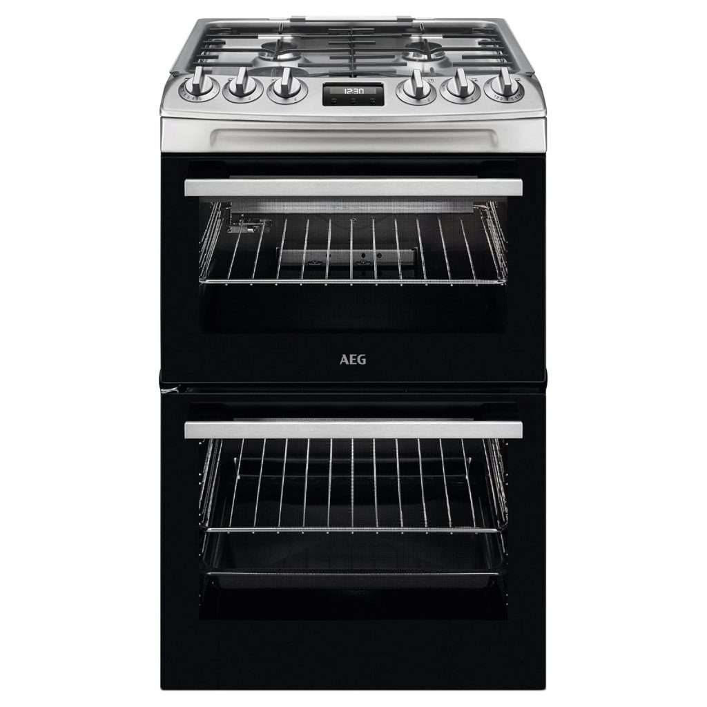 AEG Double Cavity Oven with Gas Hob CGX1130ACM, Capacity 83/36L, 2 ...