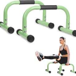 AmazeFan Parallettes Bars, Push Up Bars Strength Training For Handstands, Full Planche & Dips, Calisthenic, Gymnastic, [16.6x10x10in] Push Up Stands Handle for Floor Workouts...