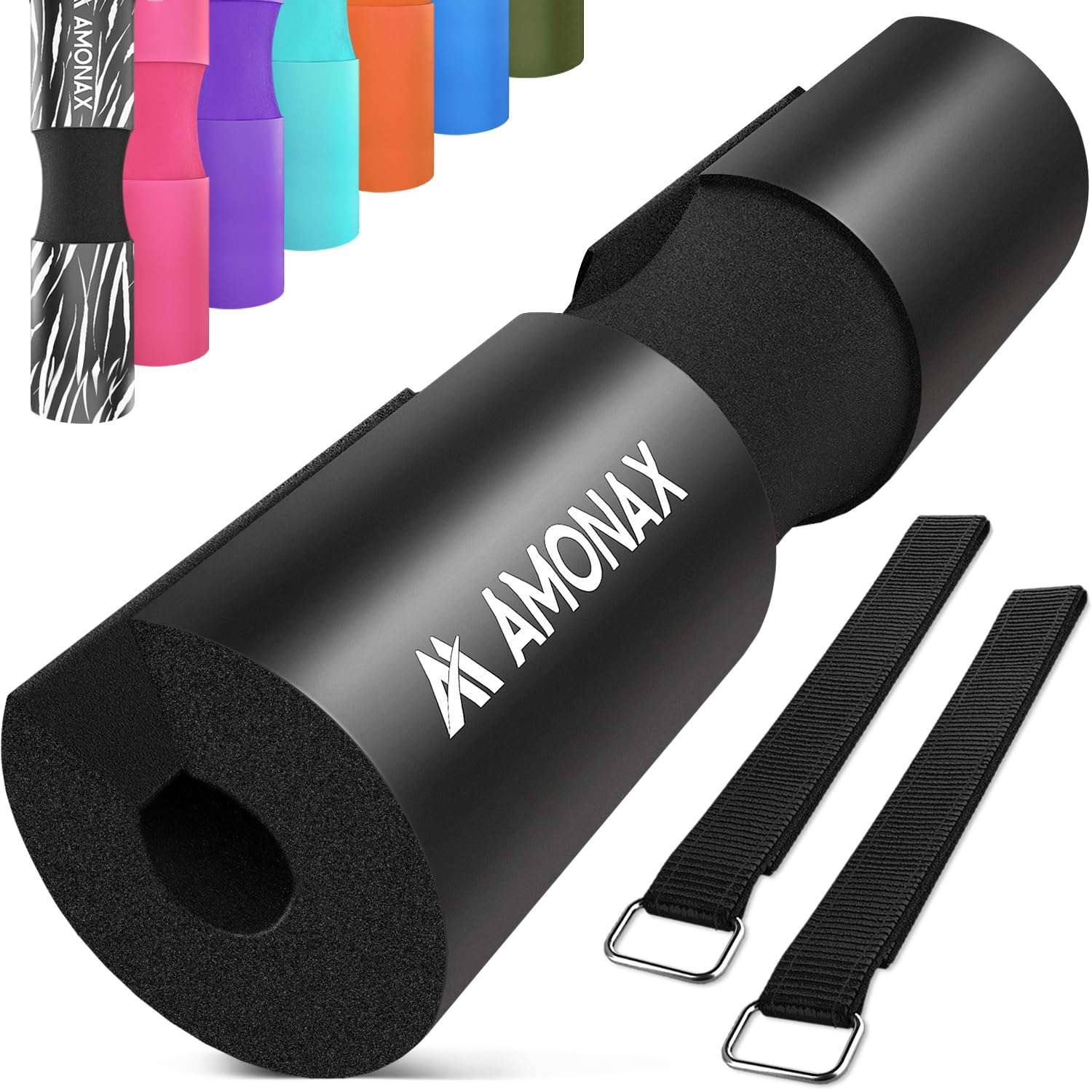 Amonax Barbell Squat Pad, Extra Thick Foam Padding for Neck & Shoulder Support, Strength Training Equipment Gym Fitness Workout Cover for Hip Thrusts, Weight Lifting Heavy...